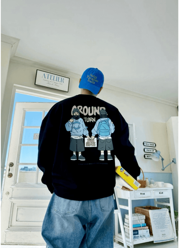 TURN AROUND SWEATSHIRTS ( 2 COLORS )