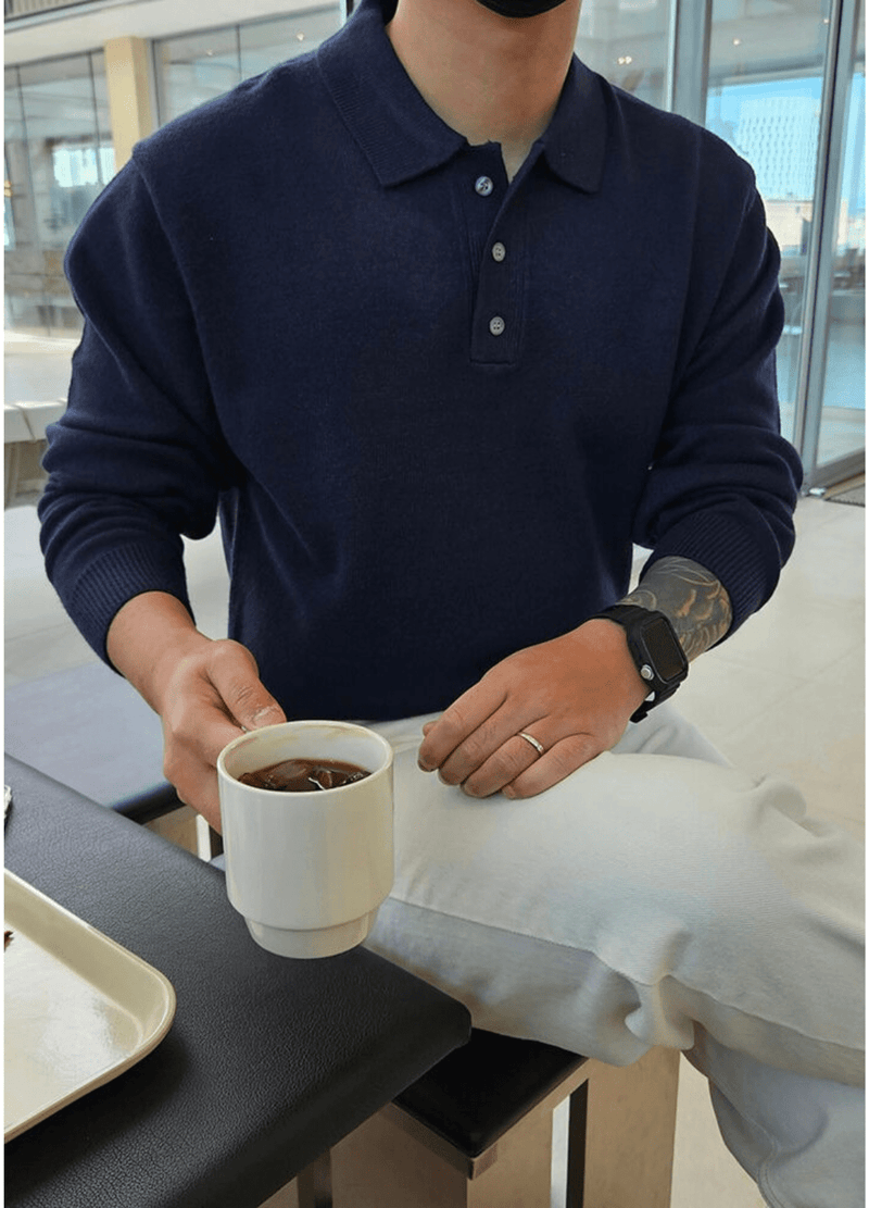 BASIC COLLAR KNIT ( 4 COLORS )