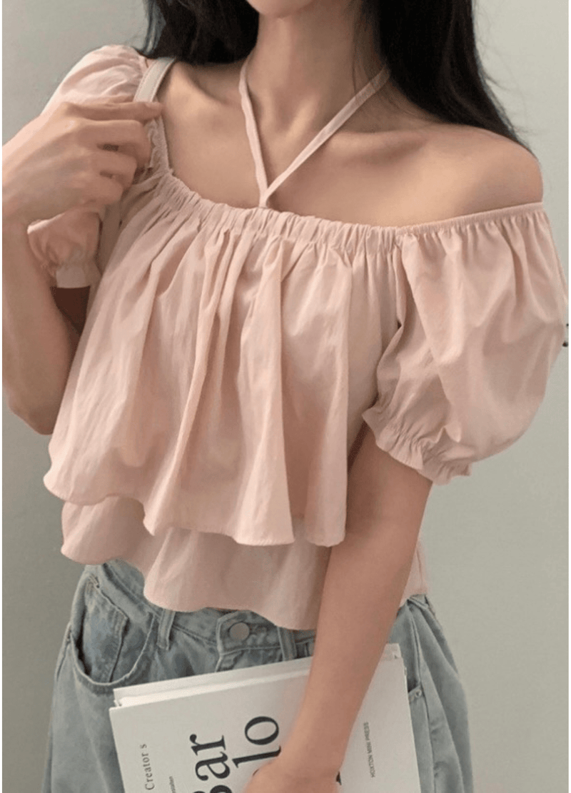 DOUBLE LAYERED SHOR BLOUSE ( 3 COLORS )