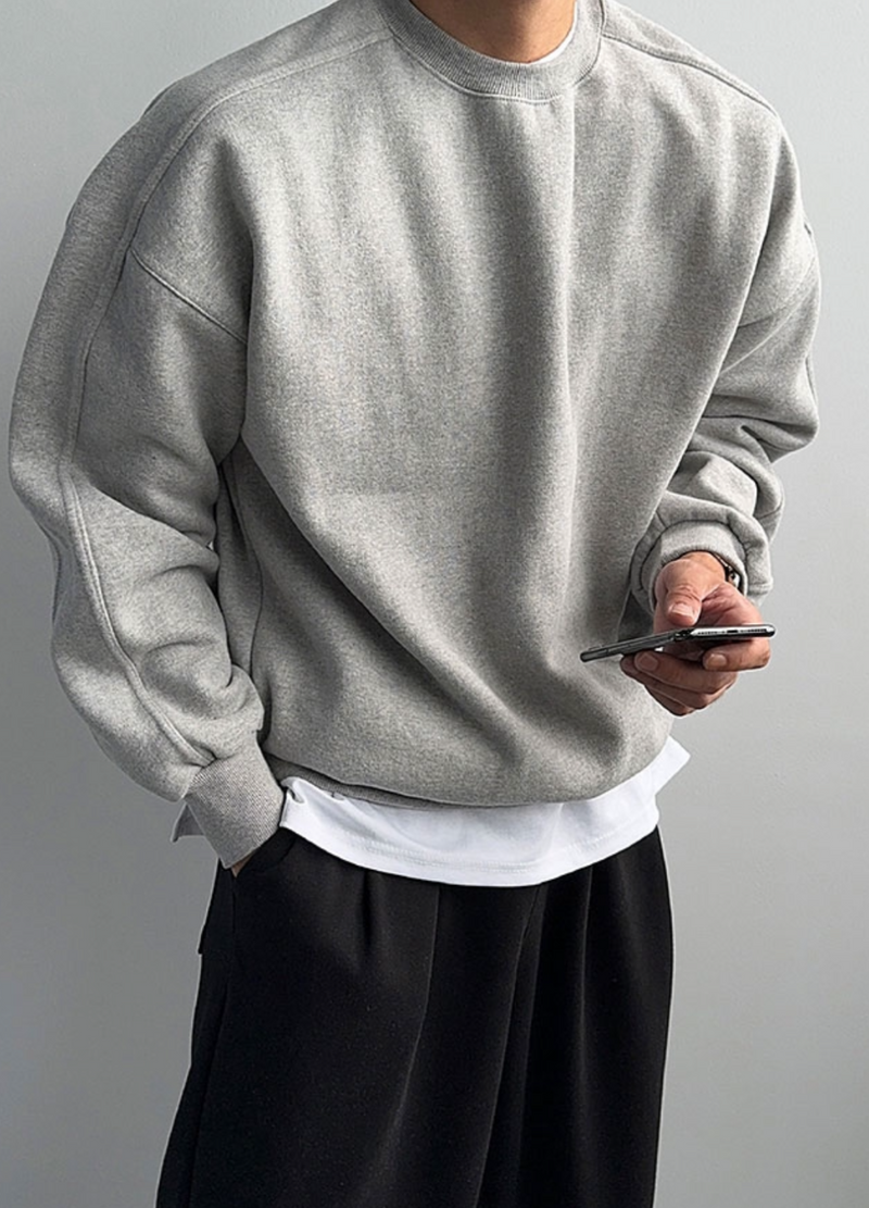 LINE OVERFIT SWEATSHIRT ( 3 COLORS )