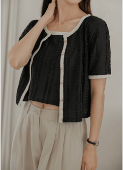 SLEEVELESS & SHORT BLOUSE SET ( 2 COLORS )