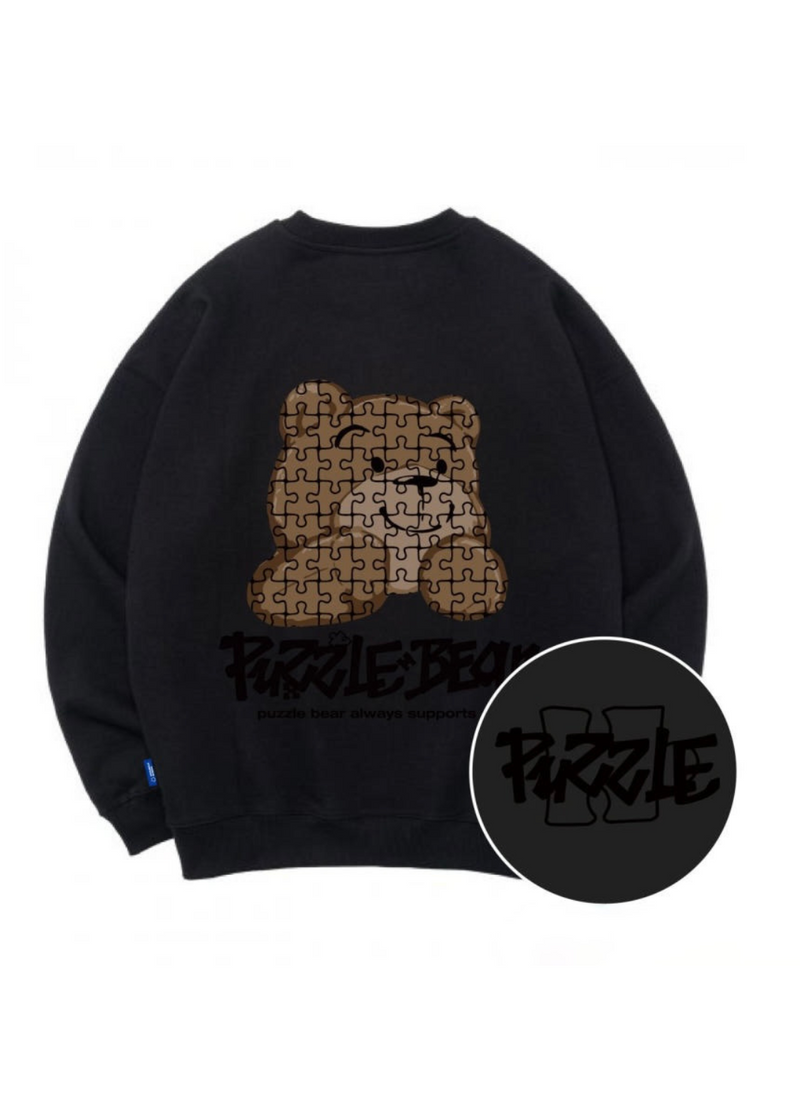 PUZZLE BEAR SWEATSHIRT ( 2 COLORS )