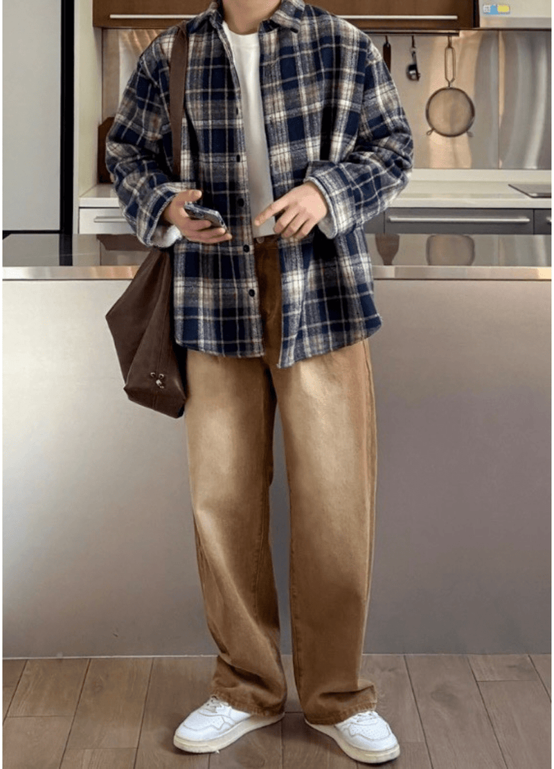 WOOLEN FLEECE-LINED SHIRTS ( 2 COLORS )