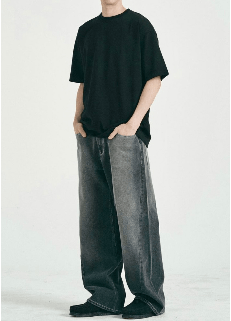 TWISTED BAGGY JEANS ( 2 COLORS )
