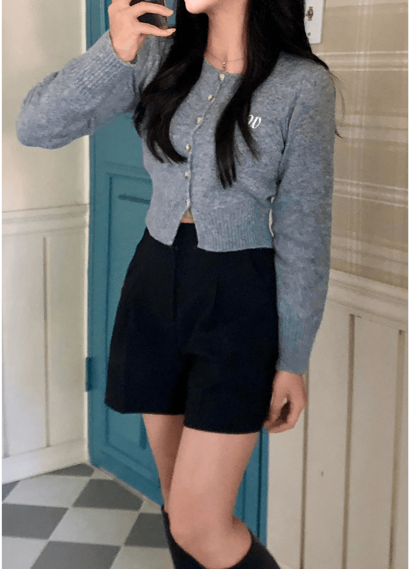 EMBROIDERY KNIT CARDIGAN ( 4 COLORS )