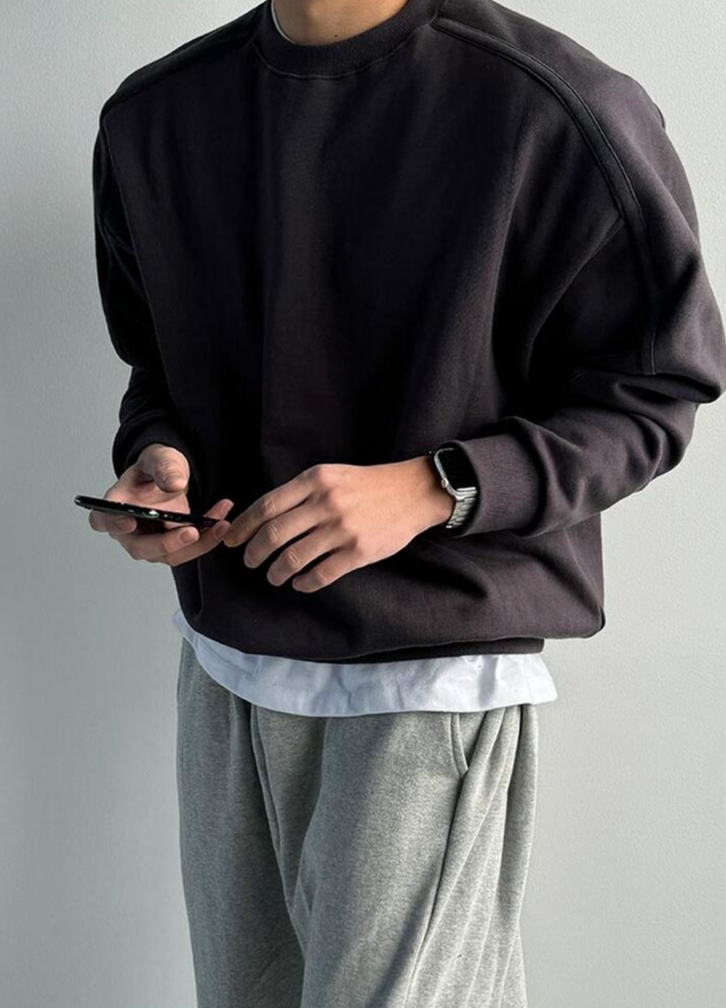 TRACKLINE OVERFIT SWEATSHIRT ( 3 COLORS )