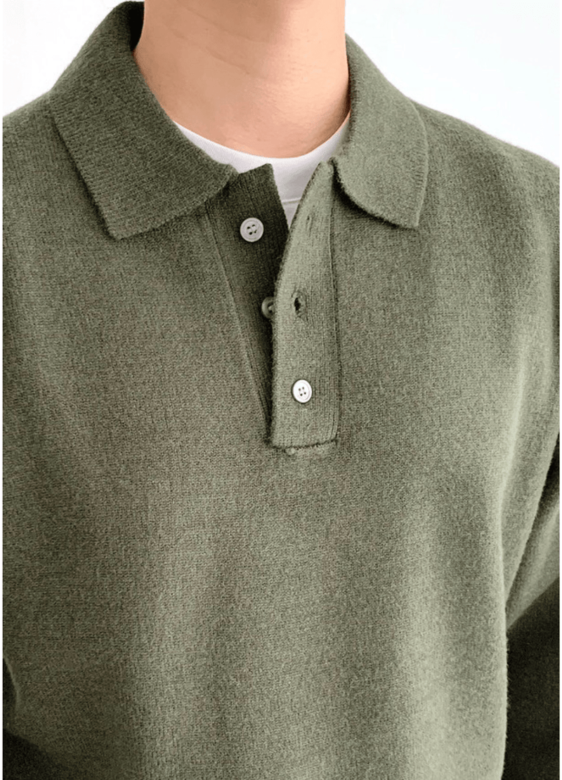 BASIC COLLAR KNIT ( 4 COLORS )