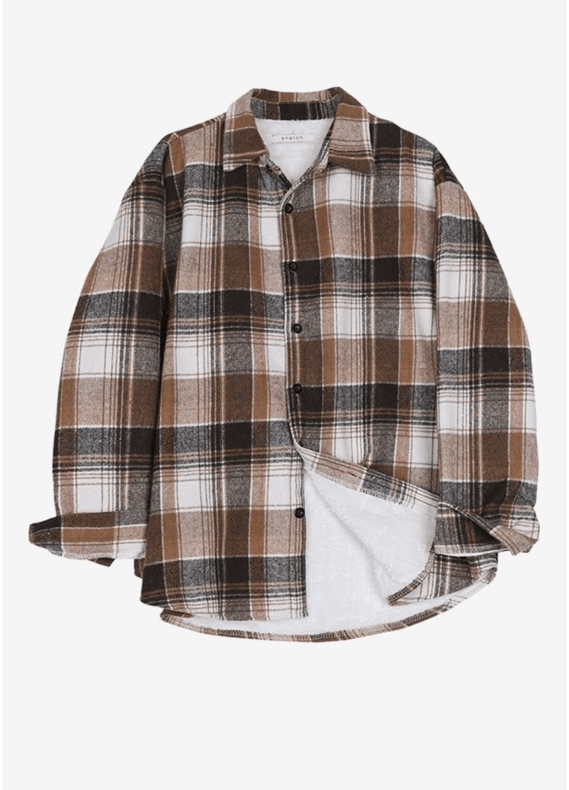 WOOLEN FLEECE-LINED SHIRTS ( 2 COLORS )