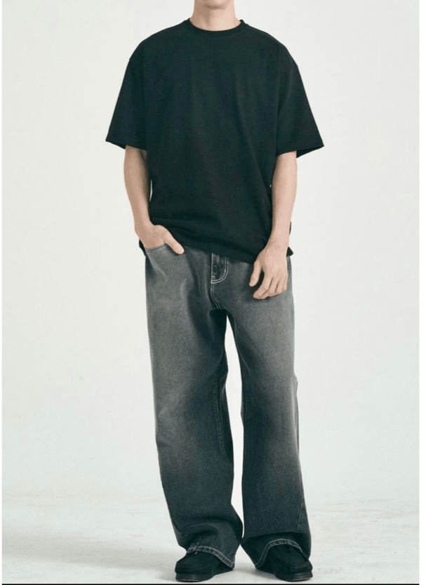 TWISTED BAGGY JEANS ( 2 COLORS )