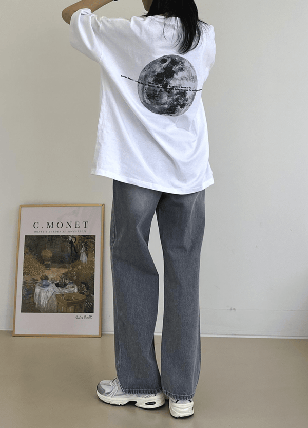 FULL MOON OVERSIZED T-SHIRTS ( 2 COLORS )