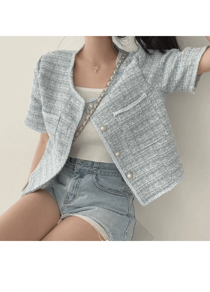 TWEED SHORTSLEEVED JACKET ( 3 COLORS )