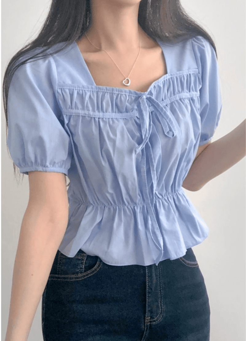 FRILL  BLOUSE ( 3 COLORS )
