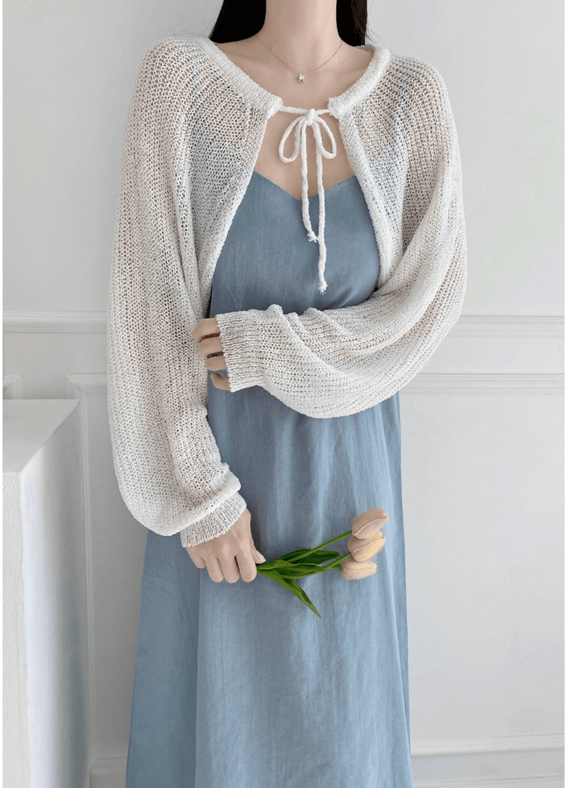 RIBBON CROP BOLERO ( 4 COLORS )