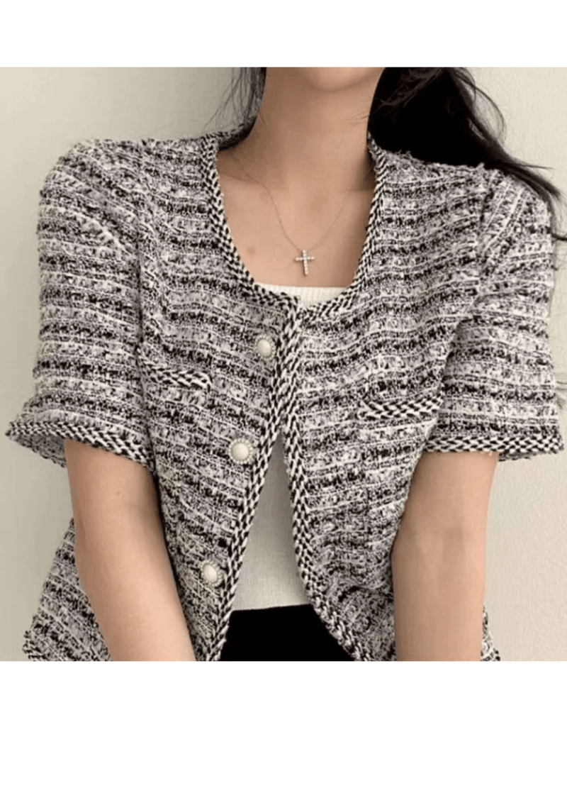 TWEED SHORTSLEEVED JACKET ( 3 COLORS )