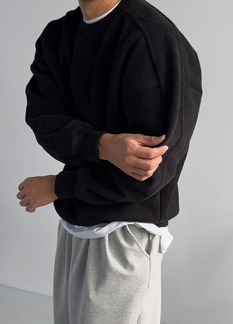 LINE OVERFIT SWEATSHIRT ( 3 COLORS )