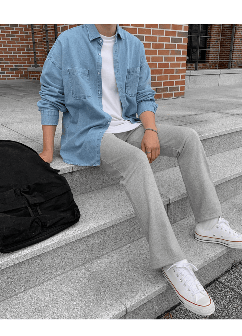 DENIM OVERSIZED SHIRTS ( 2 COLORS )