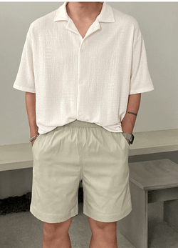 LINEN SHORT SLEEVE SHIRTS ( 2 COLORS )