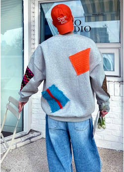 PATCHWORK SWEATSHIRT 02 ( 2 COLORS )