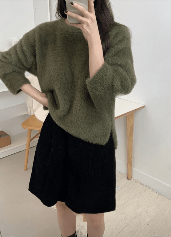 ANGORA ROUND KNIT ( 2 COLORS )