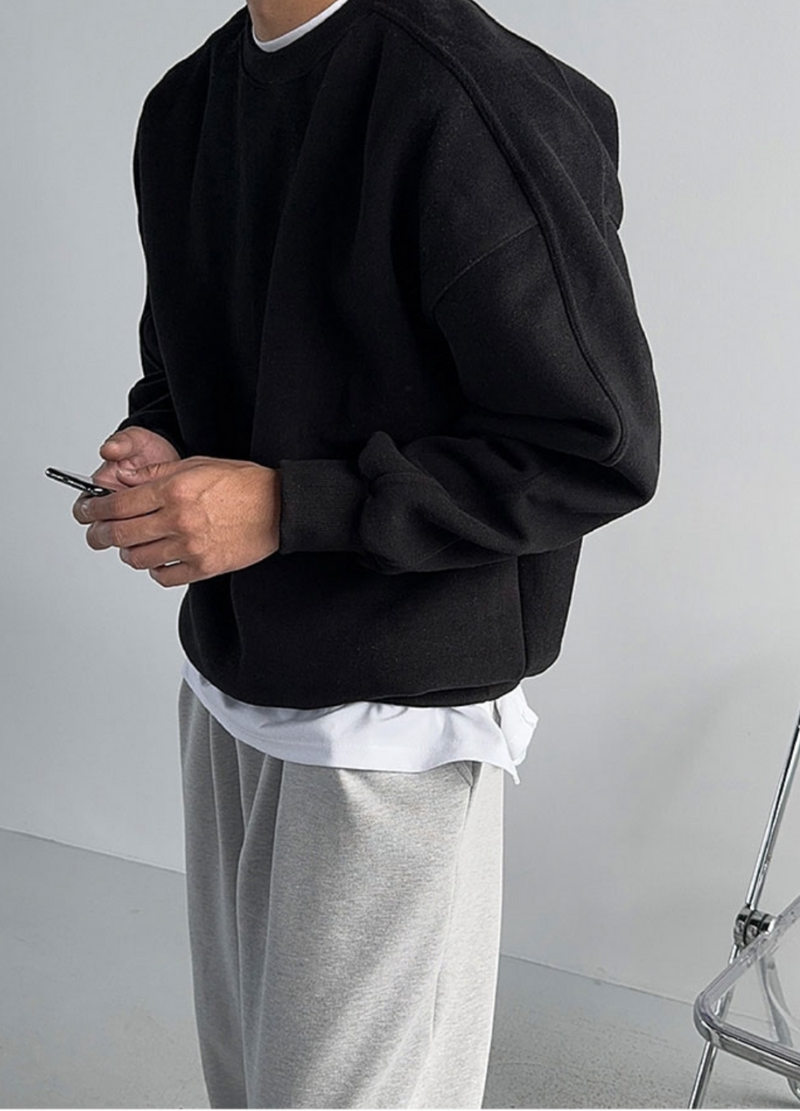 LINE OVERFIT SWEATSHIRT ( 3 COLORS )