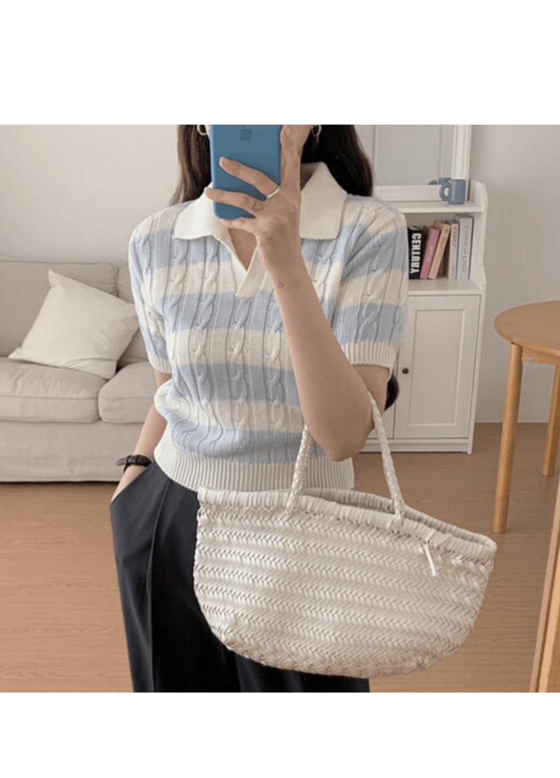 STRIPED CARA KNIT ( 2 COLORS )