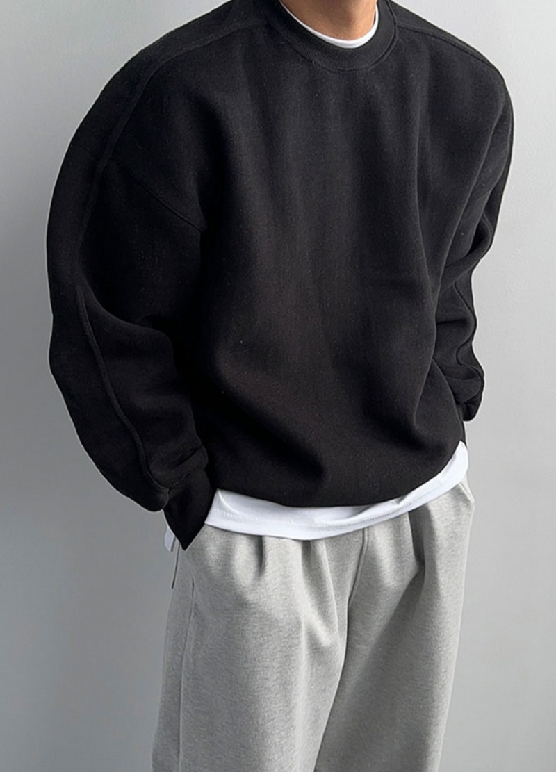 LINE OVERFIT SWEATSHIRT ( 3 COLORS )