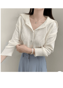 ARGYLE PATTERNED CROPPED KNIT ( 3 COLORS )