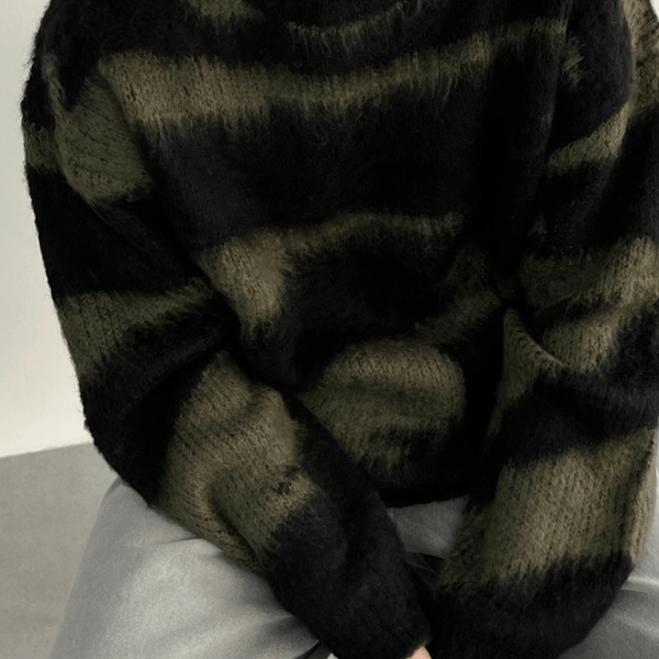 [送料込] Zeebra Over-fit Mohair Knit ★ UNISEX (4Color) Zeebra Over-fit Mohair Knit - KIXI | 60% - Asian Fashion