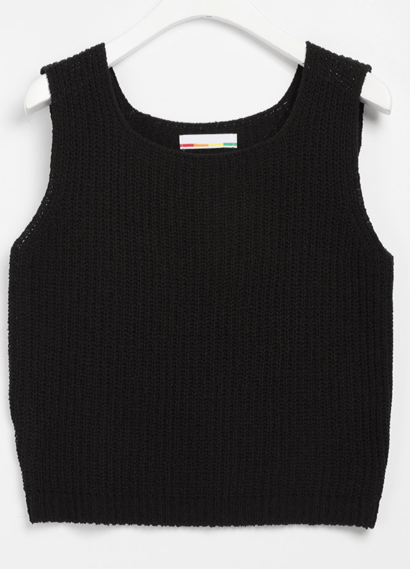 KNIT-STYLE SLEEVELESS ( 3 COLORS )