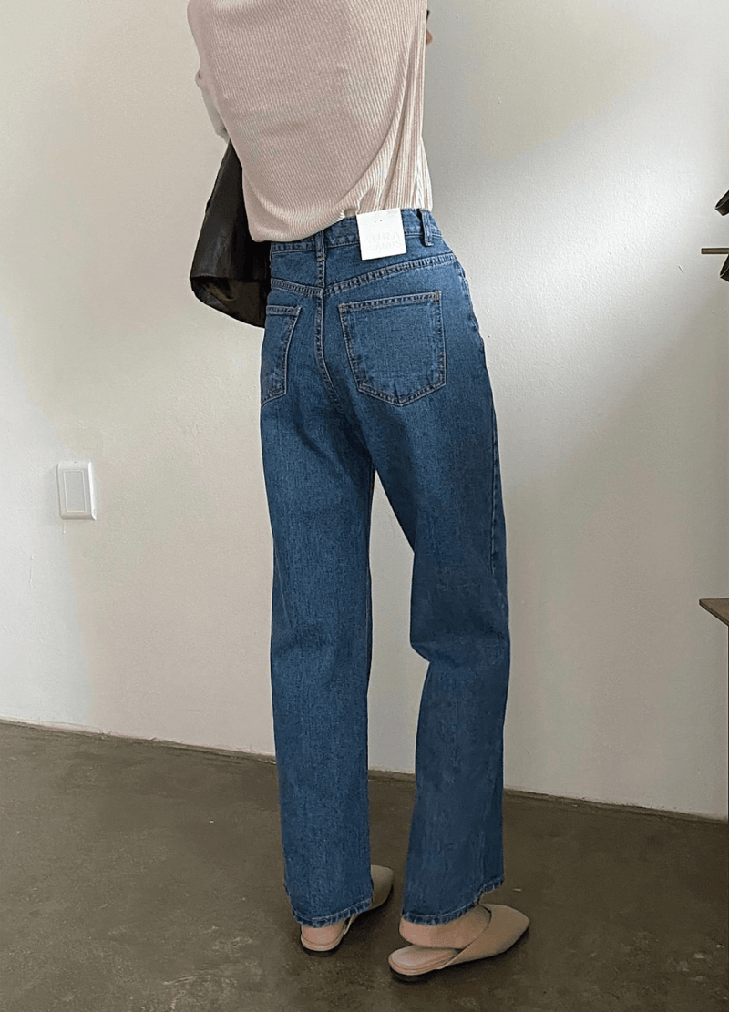 4 SEASON SIMPLE WIDE JEANS ( 2 COLORS )