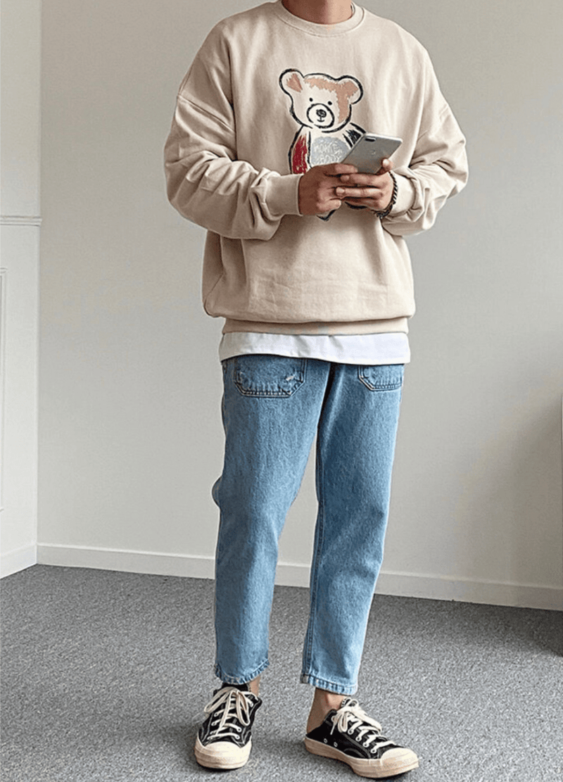 COLORING BEAR SWEATSHIRT ( 2 COLORS )