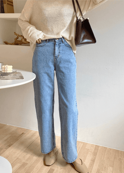 4 SEASON SIMPLE WIDE JEANS ( 2 COLORS )