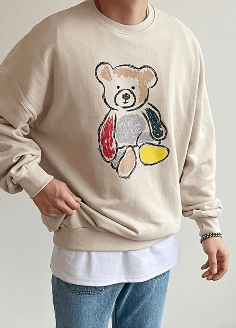 COLORING BEAR SWEATSHIRT ( 2 COLORS )