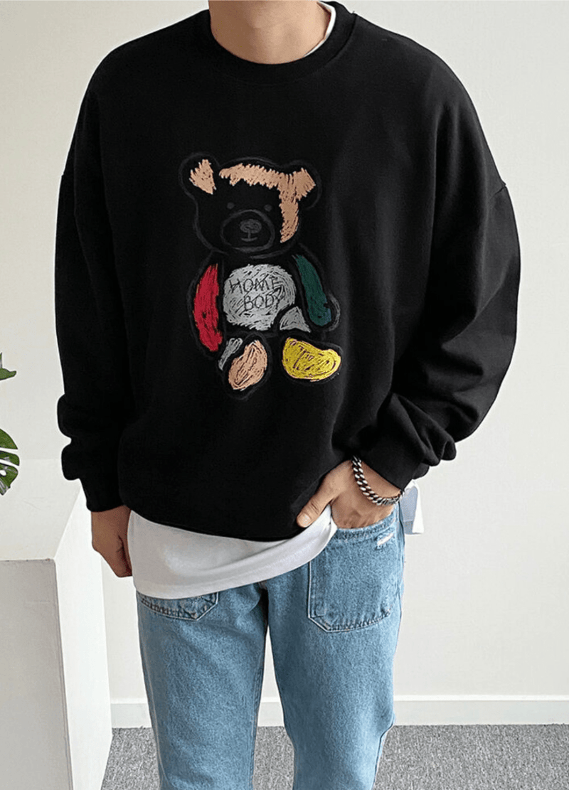 COLORING BEAR SWEATSHIRT ( 2 COLORS )