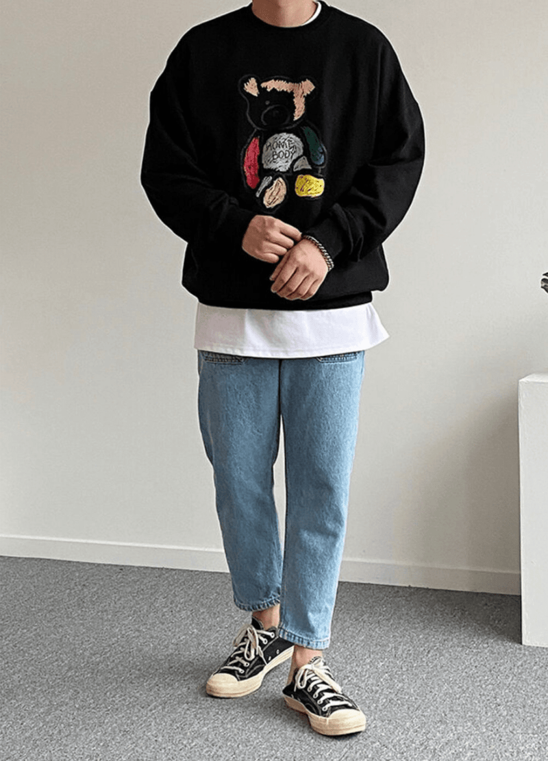 COLORING BEAR SWEATSHIRT ( 2 COLORS )
