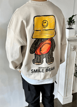 SMILE BEAR SWEATSHIRT ( 2 COLORS )