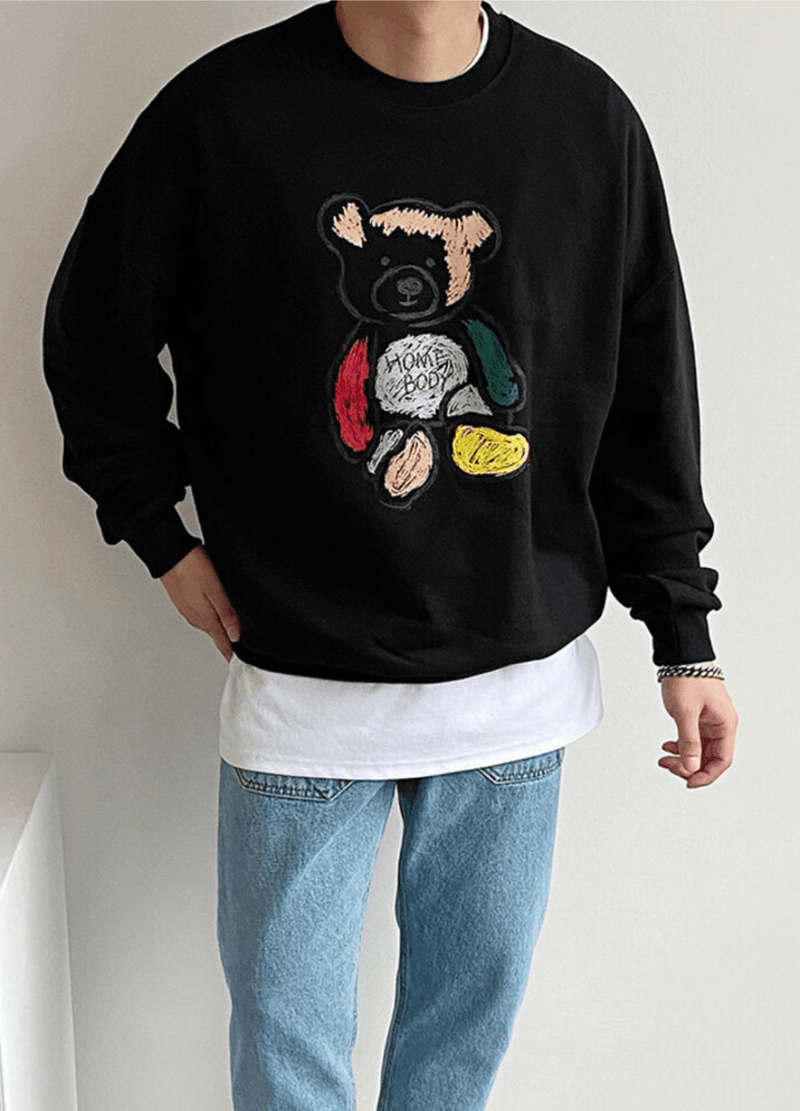 COLORING BEAR SWEATSHIRT ( 2 COLORS )