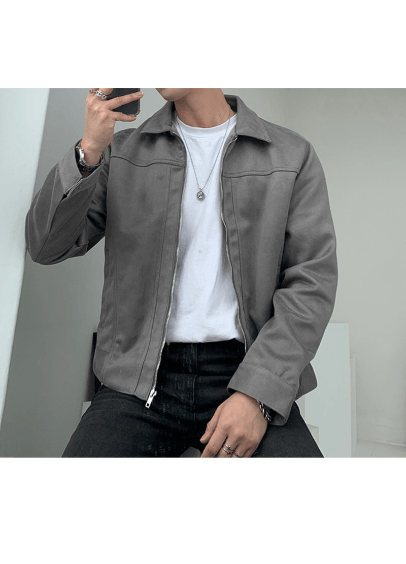 MINIMAL SUEDE JACKET ( 2 colors )