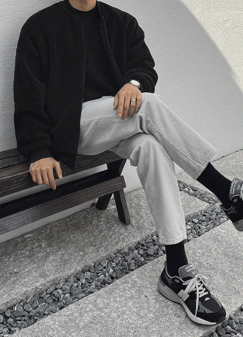 SIMPLE OVERSIZED FLEECED JACKET