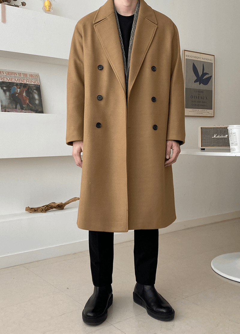 WOOL DOUBLE OVER COAT #O