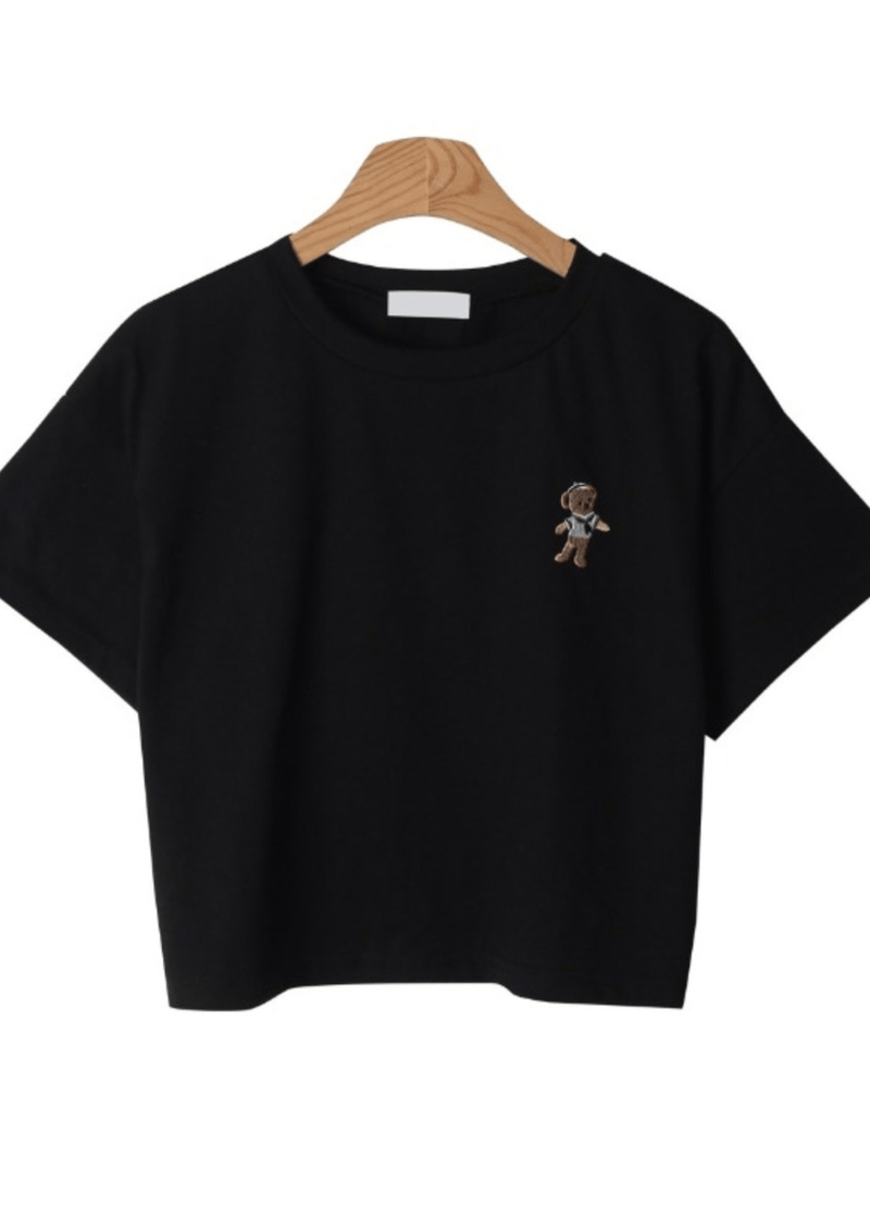 CROPPED BEAR T-SHIRTS ( 3 COLORS )