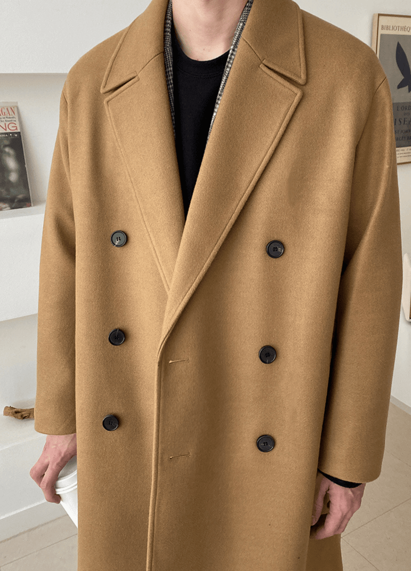 WOOL DOUBLE OVER COAT #O