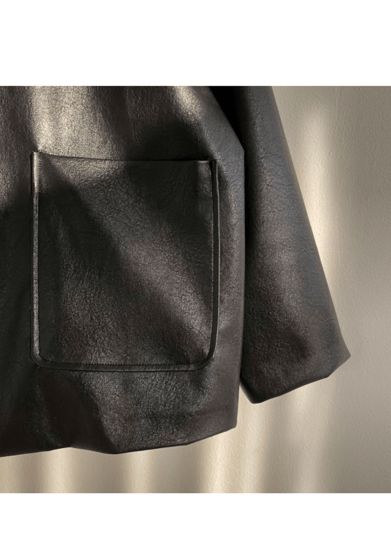 LEATHER POCKET JACKET ( 2 colors )