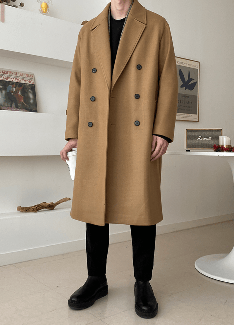 WOOL DOUBLE OVER COAT #O