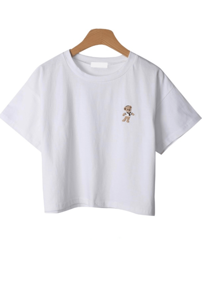 CROPPED BEAR T-SHIRTS ( 3 COLORS )