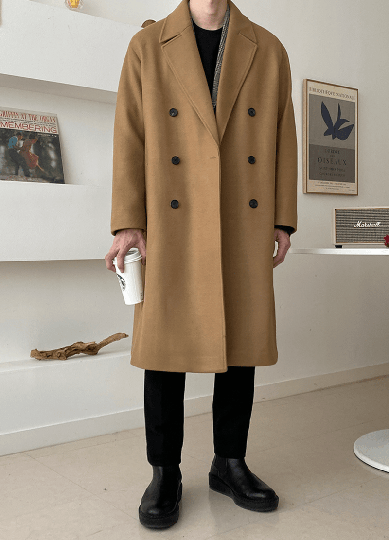 WOOL DOUBLE OVER COAT #O