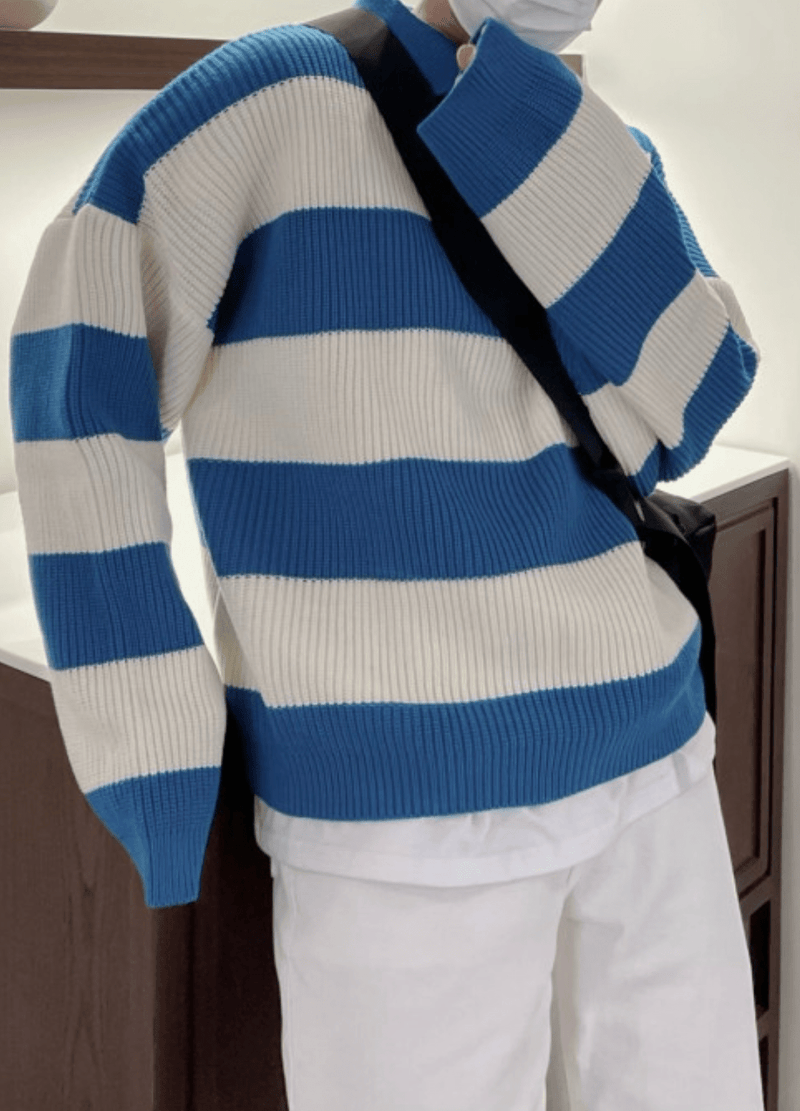 CARA STRIPED OVERFIT KNIT ( 2 colors )