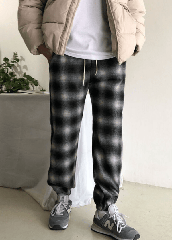 CHECKERED JOGGER PANTS ( 2 colors ) #O