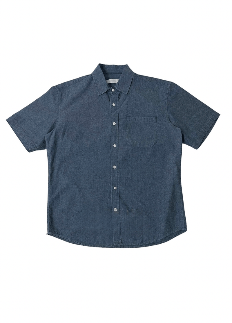 DENIM SHORTSLEEVE SHIRTS ( 2 COLORS )