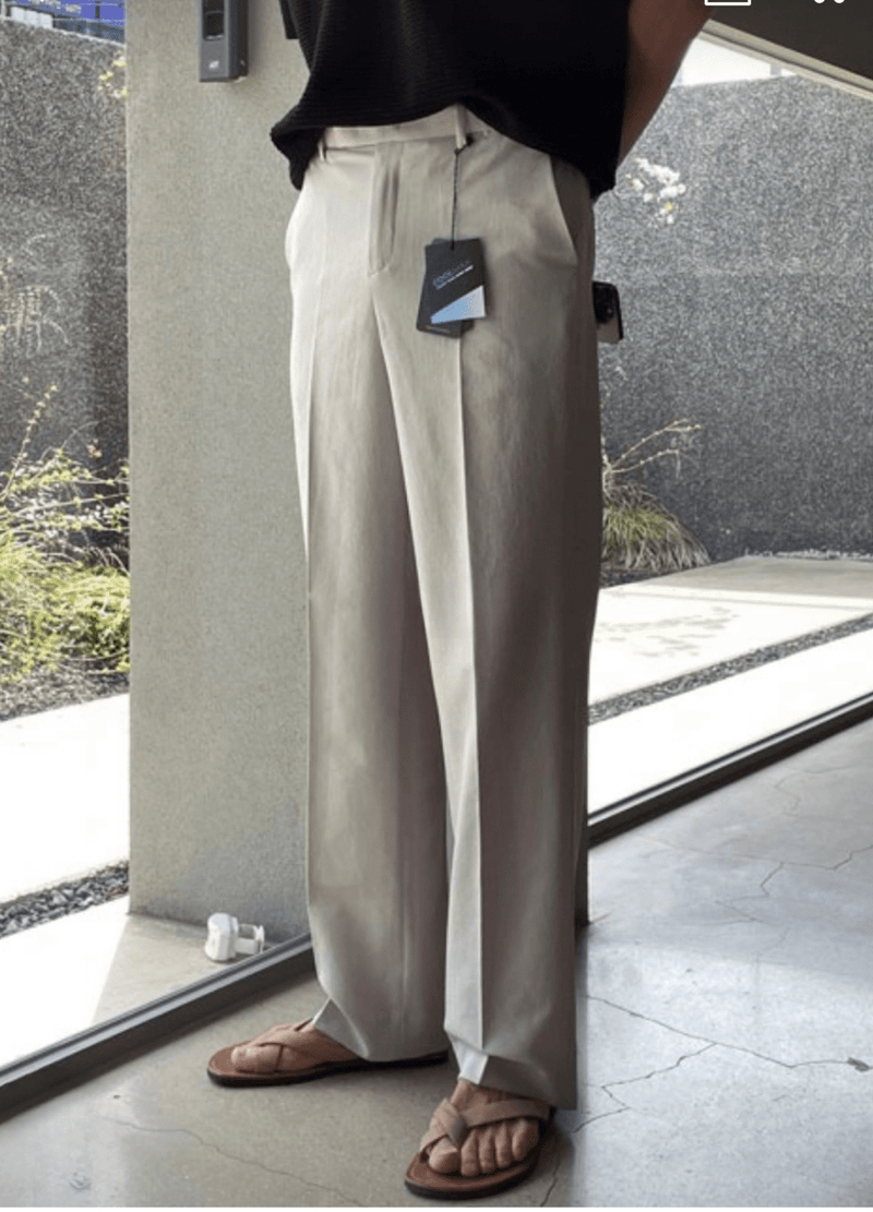 NEW COOl-MAX HIDDEN BANDING WIDE SLACKS ( 2 COLORS )